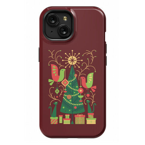 Vintage Christmas Tree Decorating Phone Case